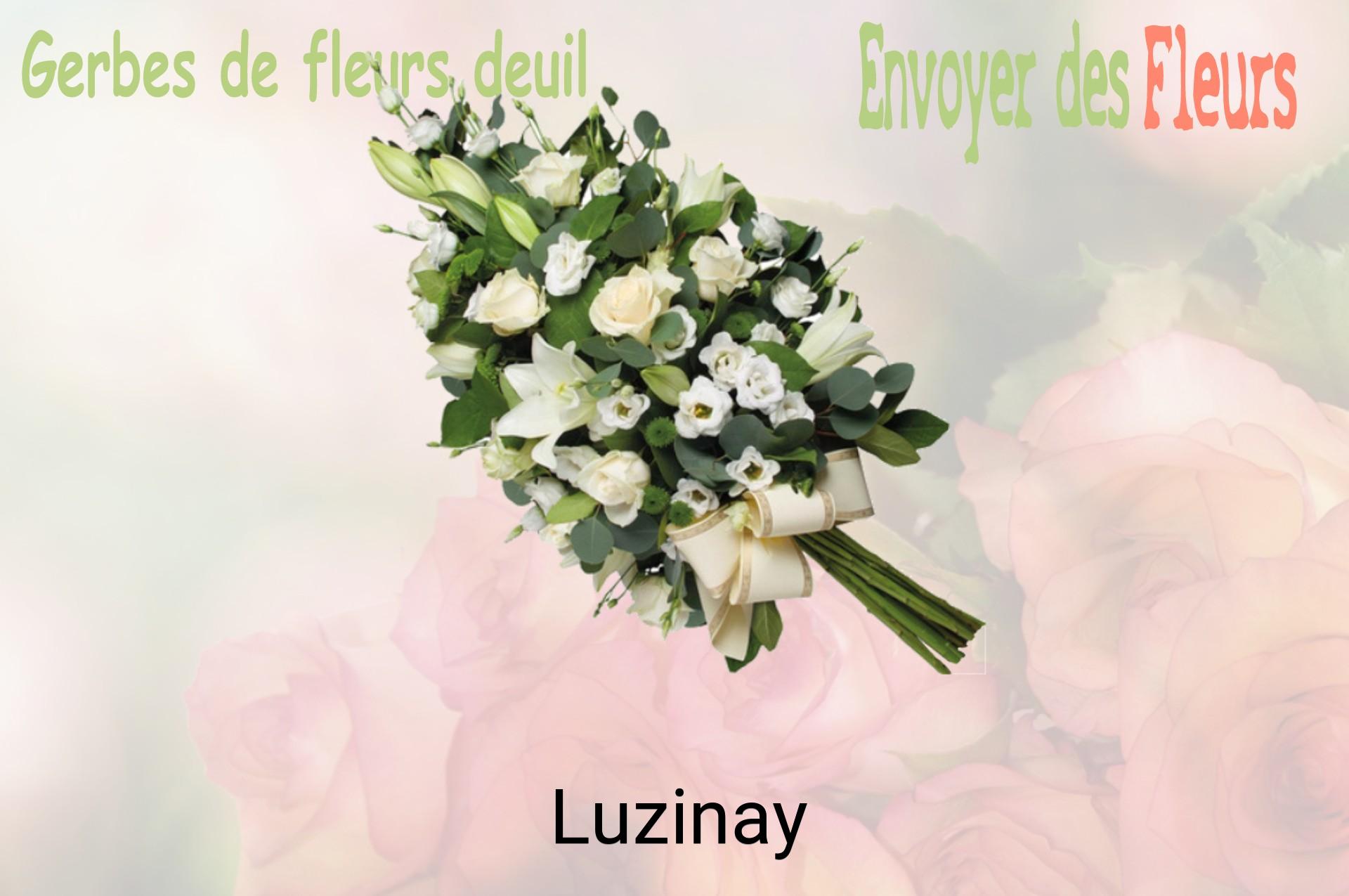 Gerbe de fleurs de deuil livrée à Luzinay